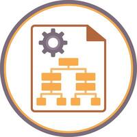 Business Hierarchy Flat Circle Icon vector