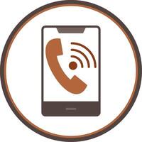 Wifi Call Flat Circle Icon vector