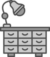 Cabinet Line Filled Greyscale Icon Design vector