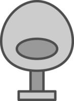 Stool Line Filled Greyscale Icon Design vector