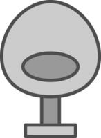 Stool Line Filled Greyscale Icon Design vector