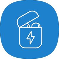 Charging Line Curve Icon Design vector