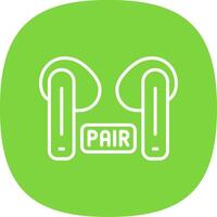 Pairing Line Curve Icon Design vector