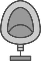 Egg Chair Line Filled Greyscale Icon Design vector