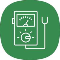 Tester Line Curve Icon Design vector