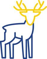 Deer Line Two Colour Icon Design vector
