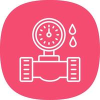 Water Meter Line Curve Icon Design vector