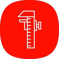 Caliper Line Curve Icon Design vector