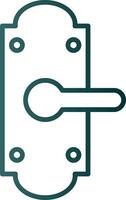 Door Lock Line Gradient Icon vector