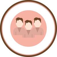 mans plano circulo icono vector