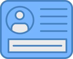 Pass Line Filled Blue Icon vector