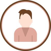 Person Avatar Flat Circle Icon vector