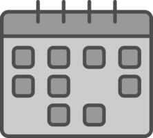 Schedule Line Filled Greyscale Icon Design vector