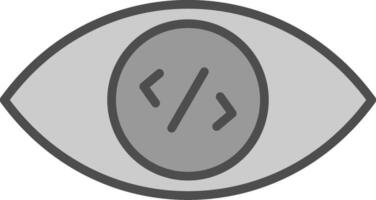 Vision Line Filled Greyscale Icon Design vector