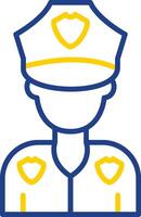 Policeman Line Two Colour Icon Design vector