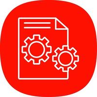 Cogs Line Curve Icon Design vector