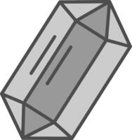 Crystal Line Filled Greyscale Icon Design vector