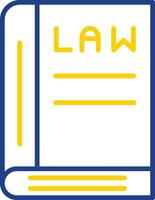 Law Book Line Two Colour Icon Design vector