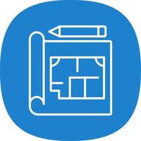 Blueprint Line Curve Icon Design vector