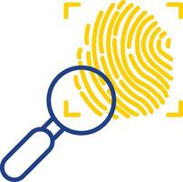 Investigation Line Two Colour Icon Design vector