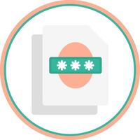 Security File Faceprint Flat Circle Icon vector
