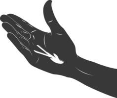 Silhouette Joining Hands holding in Harmony and Peace Between Races vector