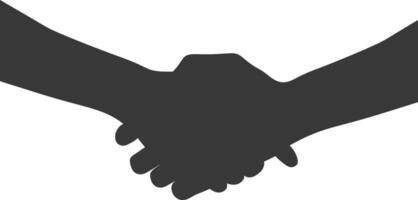 Silhouette Joining Hands holding in Harmony and Peace Between Races vector