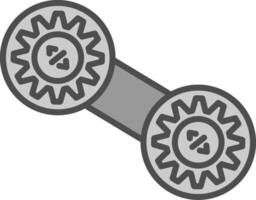 Lean Line Filled Greyscale Icon Design vector