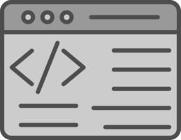 Programming Line Filled Greyscale Icon Design vector