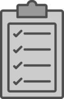 criterios línea lleno escala de grises icono diseño vector
