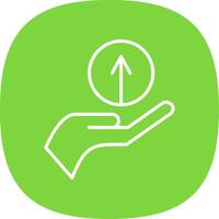 Upload Line Curve Icon Design vector