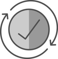 Iteration Line Filled Greyscale Icon Design vector