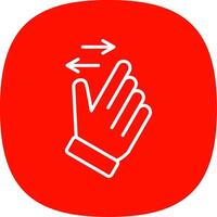 Left Right Swipe Line Curve Icon Design vector