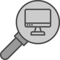 Audit Line Filled Greyscale Icon Design vector