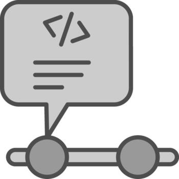 Programming Line Filled Greyscale Icon Design vector