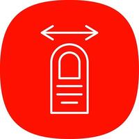 Tap Drag Line Curve Icon Design vector