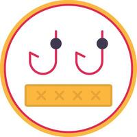 Phising Flat Circle Icon vector