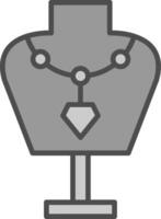 Mannequin Line Filled Greyscale Icon Design vector