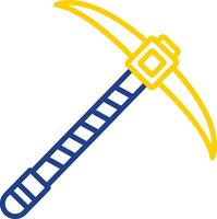Pickaxe Line Two Colour Icon Design vector