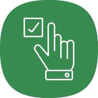 Hand Correct Line Curve Icon Design vector