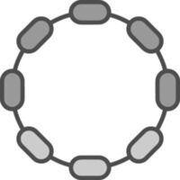 Chain Line Filled Greyscale Icon Design vector