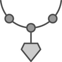 Locket Line Filled Greyscale Icon Design vector
