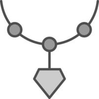 Locket Line Filled Greyscale Icon Design vector