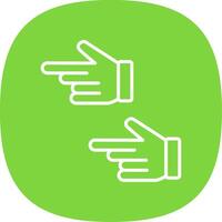 Pointing Left Line Curve Icon Design vector