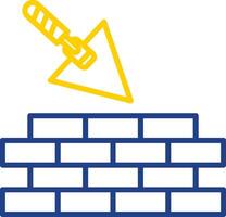 Brickwork Line Two Colour Icon Design vector