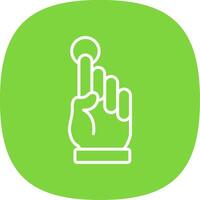 Pointing Up Line Curve Icon Design vector