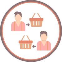 Reseller Flat Circle Icon vector