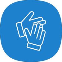 Clapping Line Curve Icon Design vector