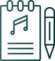 Songwriter Line Gradient Icon vector