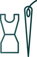 Dressmaking Line Gradient Icon vector